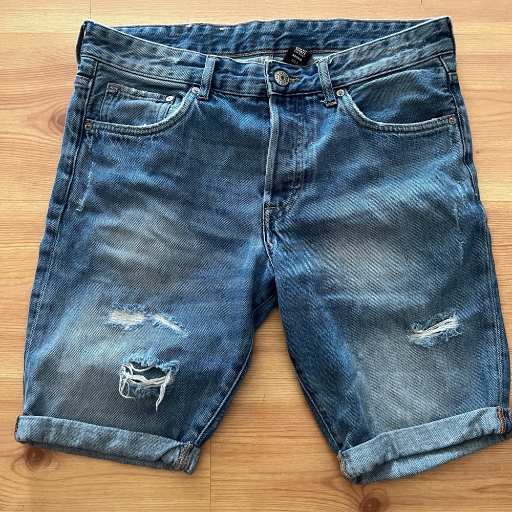 H&M Denim Slim Fit Shorts Low Waist